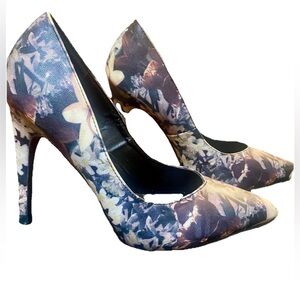 Floral Heels Pumps Casual Cocktail Y2K Summer - Size 8